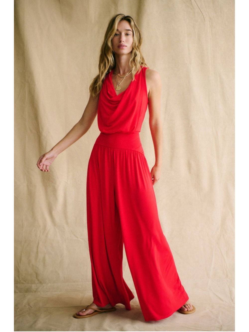 Free People Free-est Royale One-Piece Size L NWT Red Scarlet - Picture 1 of 8